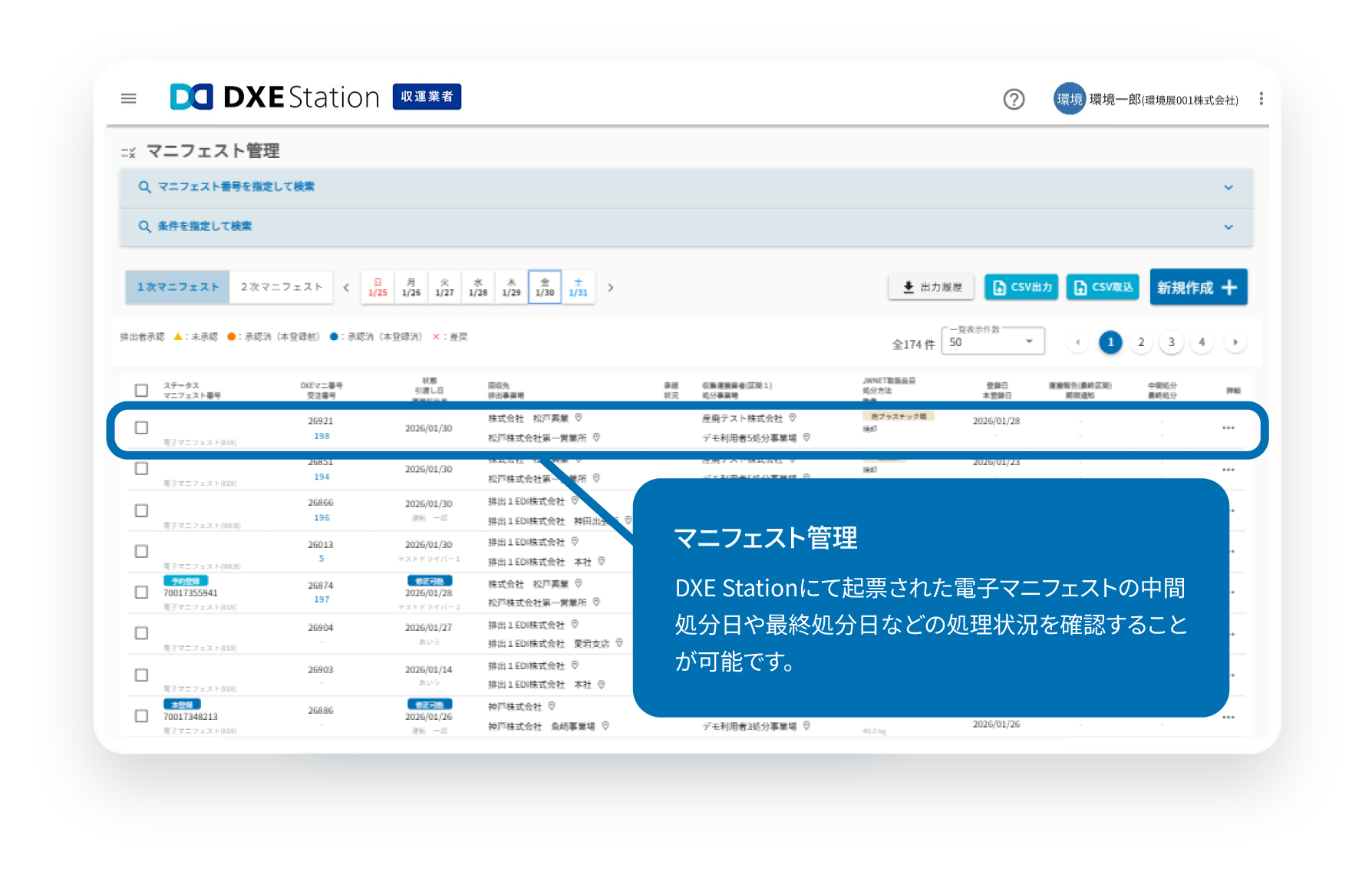マニフェスト管理
