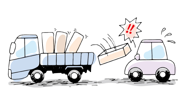 過積載トラックのイラスト